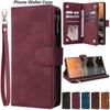 Luxury Wallet Card Slot Flip Zipper Leather Case for Samsung S23 S22 S21 S20 Ultra Plus A13 A14 A54 /iPhone 14 13 12 Pro Max XS Max 8P 7P Redmi Huawei