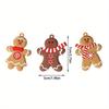 12pcs Gingerbread Haning Ornaments, Gingerman Doll Hanging Charms, Clay Figurine Ornaments for Xmas Tree, Christmas Home Decor