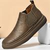 High Quality New Chelsea Mens Boots Fashion Men TrendBoots Male Shoes High Heels Men Casual Boots Genuine Leather Male Shoes