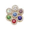Apparel Sewing Sparkling Flower-shaped Clothes Decoration Rhinestone Buttons Crystal Glass Stone