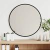 VidaXL Wall Mirror Makeup Vanity Cosmetic Bedroom Decoration Bathroom Living Room Interior Black Ø 348185