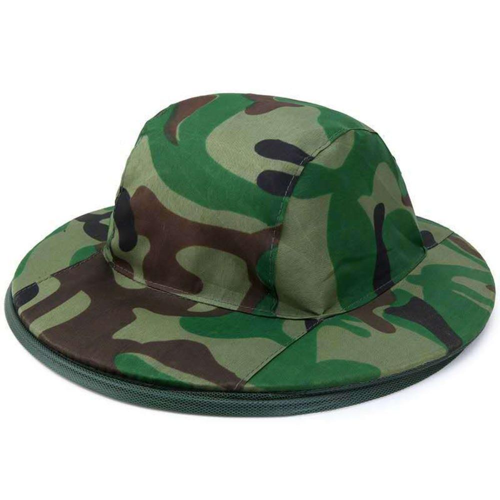 Camo Yellow Gauze Hat Mosquito Prevention Beekeeping Hat Hot Sun Hat  Fishing
