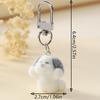 Kawaii 3D Flocking Puppy Keychain Cartoon Little Dog Plush Keyring Car Key Holder Bag Pendant Earphone Decoration Couple Gifts