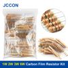1W 2W 3W 5W Carbon Film Resistor Rang Assortment Kit Resistors Kit Ohm Color Ring Resistance (0.1 Ohm - 820 Ohm) (1K Ohm - 750K Ohm)