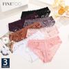 3PCS/Set Women Sexy Lace Panties Underwear Exotic Briefs Female Underpants Soft Lingerie Temptation Embroidery Intimates
