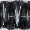1000/100Pcs Plastic Nylon Cable Ties Self-locking Cord Ties Straps Adjustable Cables Fastening Loop Home Office Wire Zip Ties