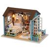 DIY Wooden Cottage Miniature Furniture Kit House Toy with LED Lights Kids Gifts Home Decoration