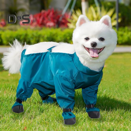 Waterproof Dog Rain Boots Pet Suspender Boots Belly Paw Protector for Small Medium Puppy Rain Snow Pants Dog Leggings for Outdoor Walking