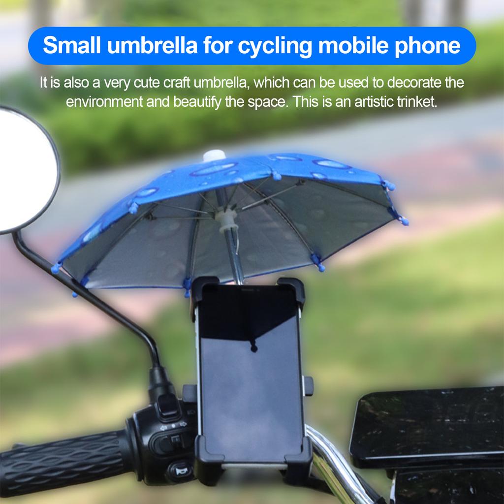 11 Color New Car Mobile Phone Holder Motorcycle Bicycle Umbrella Portable Waterproof Mini Parasol Waterproof Toy Umbrella