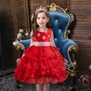 Girls Dresses Dresses Christmas Princess Puffy Dresses Children Christmas Red Performance Dresses Party and Banquet Dresses