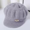 Keep Warm Knitted Hat Windproof Pumpkin Beret Hat Fashion Winter Hat Beanies  Middle Aged