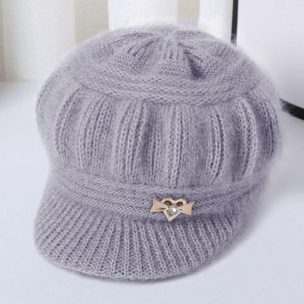 Keep Warm Knitted Hat Windproof Pumpkin Beret Hat Fashion Winter Hat Beanies  Middle Aged