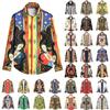 European Autumn Men's Fashion 3D Digital Print Shirt Youth Long Sleeve Shirt Men