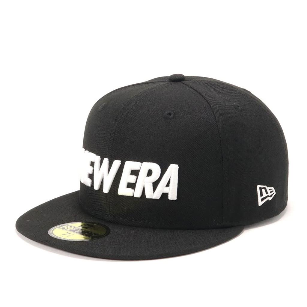 New Era 59FIFTY Wordmark Logo Cap In Black/Logo
