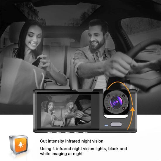 Night Vision Dash Cam Car Driving Recorder 170-Degree Wide Angle Loop Recording G-Sensor Easy To Install Smart Dash Camera