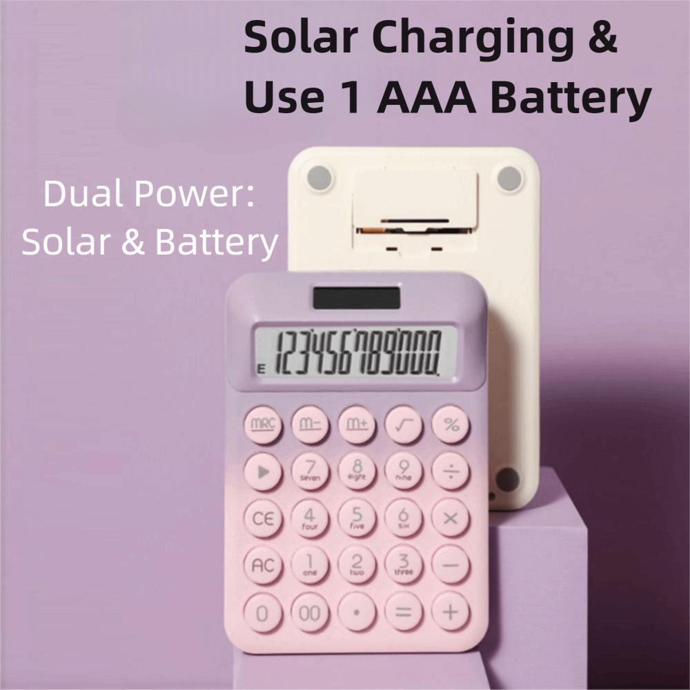 High-value Solar Desktop Calculator Candy Color Finance Calculator Financial Institution