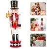 Standing Drum Nutcracker Christmas Decor Indoor Ornament Classic Wooden Nutcrackers Craft Xmas Party