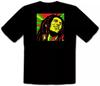 BOB MARLEY RASTA JAMAICA COLOURS Music Logo Black T-shirt -529-