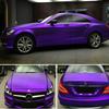 Premium Matte Metallic Chrome Vinyl Car Wrap Film With Air Bubble Purple Satin Metallic Sticker Foil For Car Wrapping Covering