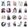 Danganronpa Mystery Game Stickers: 50 Cartoon Pack for Suitcase, Car, Scooter, and Fridge Decoration.