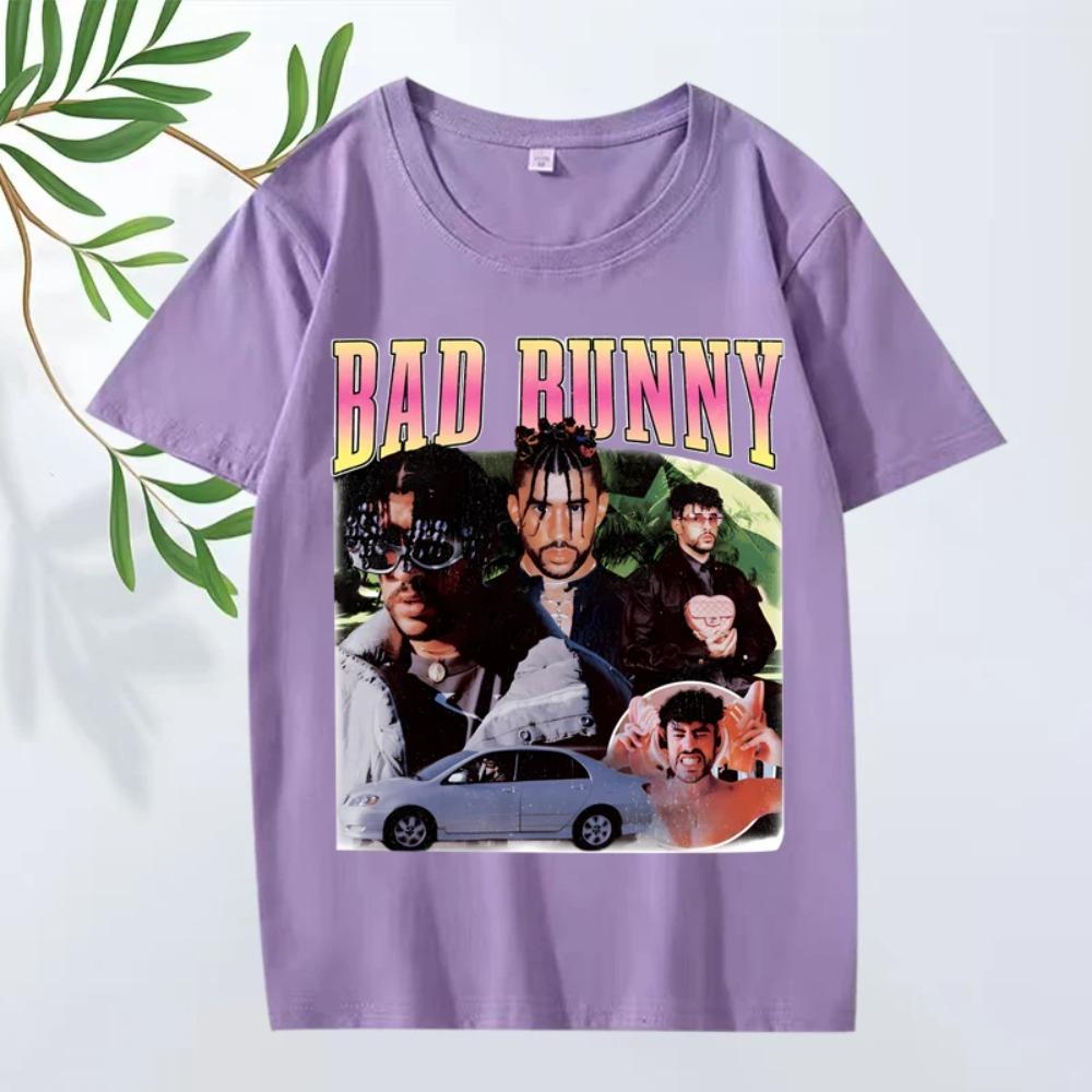 Bad Bunny Classic T Shirt 2025 New Men ’s Women Oversized 100% Streetwear Short Sleeve Summer Print Graphics Unisex Tops