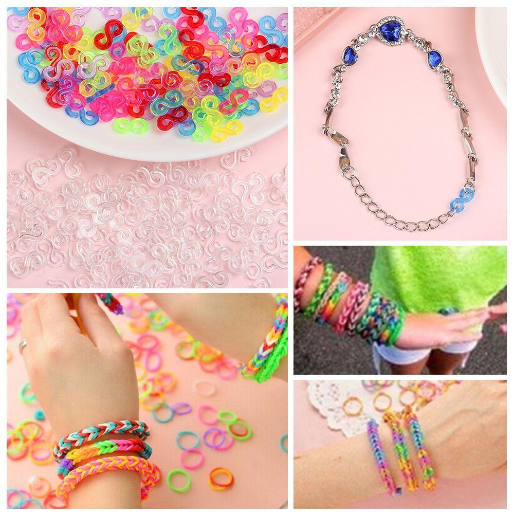 Jewelry Making Rubber Band Clips Jewelry Connectors Necklace Clasp S Clips DIY Loom Bands Kit
