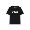 Fila Vintage American Round Neck Short Sleeve T-shirt With Logo Print Unisex Tops Black F51U328199ABK