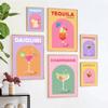 Colorful Cocktail Drink Tequila Sunrise Champagne Poster Prints Canvas Painting Picture Kitchen Home Living Room Decoration