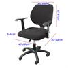 Chair Seat Surface and Backrest Split 2-piece Set Waterproof Office Chair Cover Computer Swivel Solid Color Elastic Chair Cover