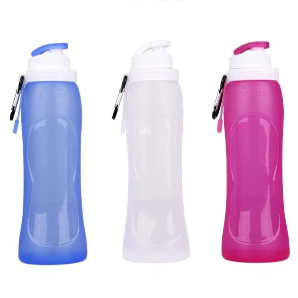 Silicone Collapsible Water Bottles 320/500ML Portable Sports Kettle Outdoor Foldable Cups Running