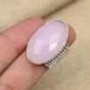 Pink Chalcedony Gemstone 925 Sterling Silver Handmade Jewelry Fancy Ring For Her