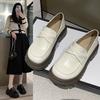 2024 Spring New Small Leather Shoes Women's Platform Loafers Can Step On Lazy Single Shoes Female Manufacturer