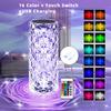 Touch LED Crystal Rose Light USB Creative Light Luxury Bedside Romantic Atmosphere Light Used for Room Decoration and Gift Giving