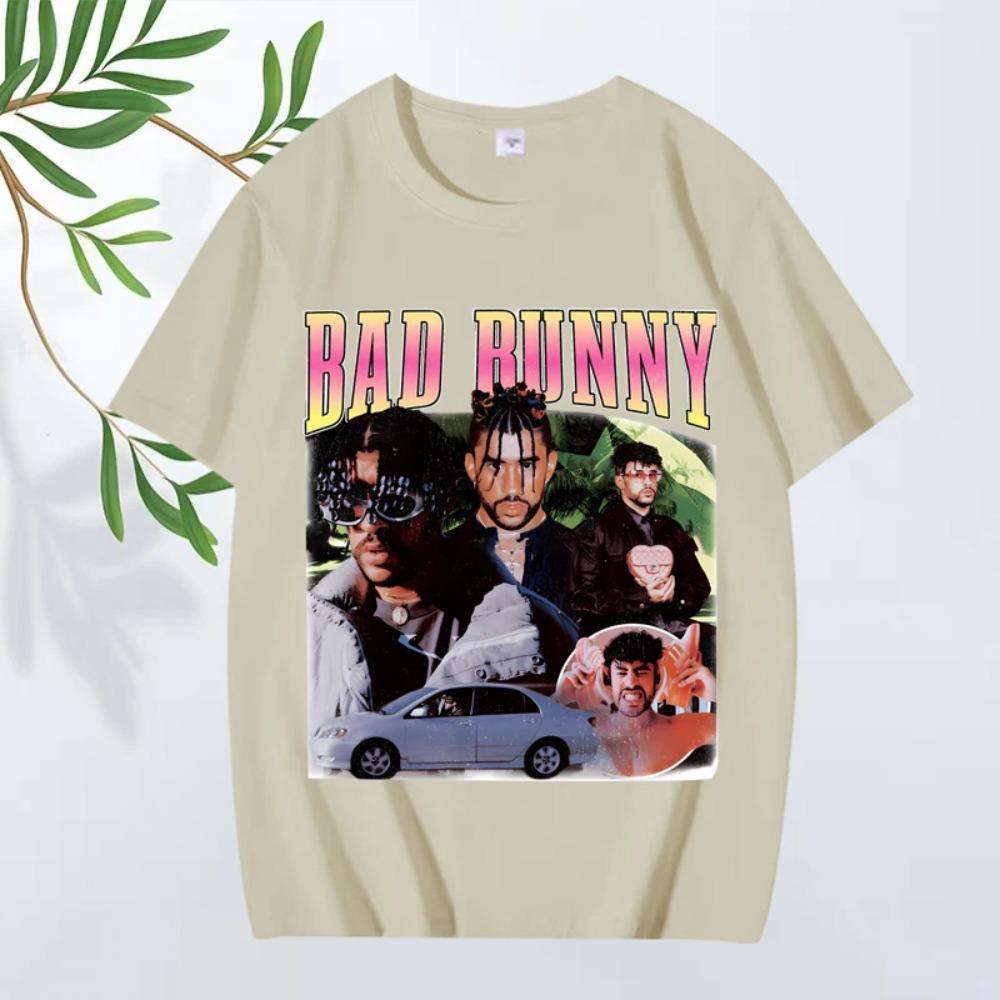 Bad Bunny Classic T Shirt 2025 New Men ’s Women Oversized 100% Streetwear Short Sleeve Summer Print Graphics Unisex Tops