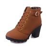 Plus Size 35-43 Winter Casual Women Pumps Warm Ankle Boots Waterproof High Heels Snow 2025 Shoes Botas Patent Botas Muje Jkm8