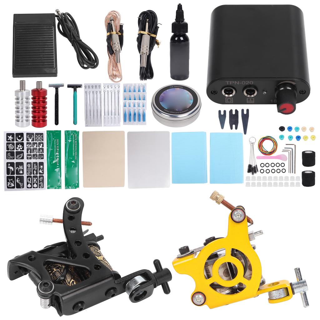 8 оберток 10 оберток Набор для татуировки с катушкой Полный набор для татуировки Liner Shader для начинающих