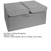 Clothing Storage Box with Dustproof Lid Foldable Design Large Capacity Toys Blankets Storage Basket with Reinforced Handles