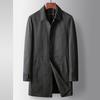 Men's Trench Coat Spring and Autumn Middle-aged and Young People Light Luxury Business Leisure Medium and Long Lapel No-iron Trench Coat