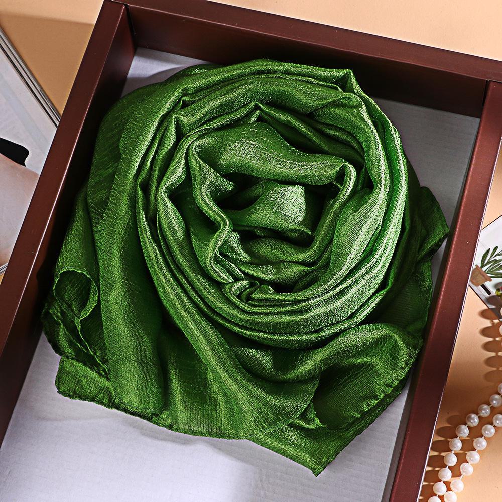 Pearlescent Korean-Style Women's Dutch Linen Scarf - Long, Smooth, and Fashionable Shawl