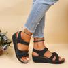 Women Sandals Summer Heels Sandalias Soft Bottom Wedges Shoes For Women Platform Sandals Luxury Shoes On Heel