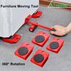Professional Furniture Mover Tool Set Heavy Stuffs Transport Lifter Wheeled Mover Roller with Wheel Bar Moving Hand Devices