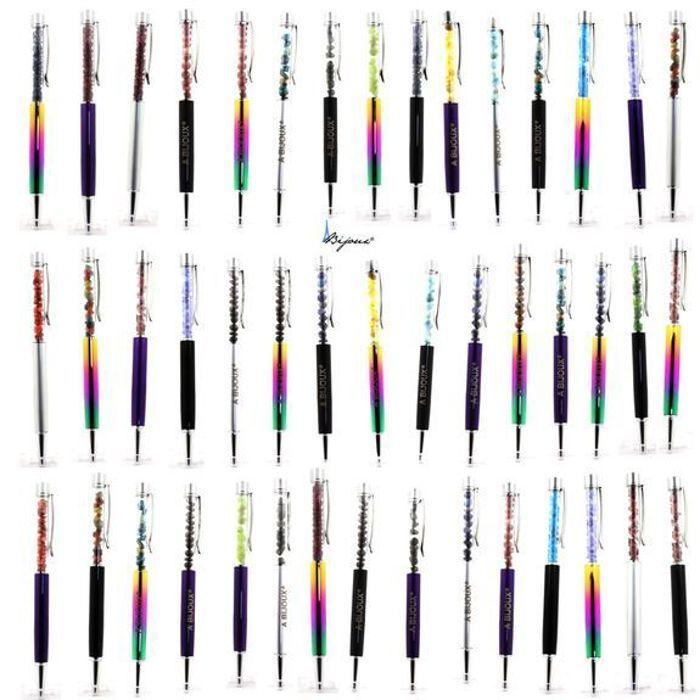 Stones and Minerals. Australian Multicoloured Opal Mineral Pen. Apple Green Color.