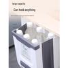 Folding Wall-Mounted Kitchen Trash Can - Large Capacity, Cabinet Door Hanging Waste Basket for Creative Waste Classification
