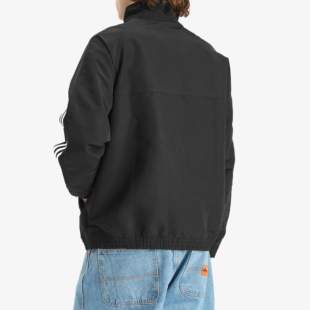 Adidas Originals Skateboarding Gatsele Logo Stripe Sports Loose Comfortable Stand Collar Long Sleeve Jacket Men Jacket Black White JC5174