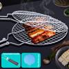 304 Stainless Steel BBQ Mesh Non Stick Grilling Basket Grill Mesh Mat Meat Vegetable Steak Picnic Party Barbecue Tool