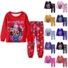 Children's Fashion Suit Skirt Round Neck Long Sleeve Top Pants
