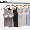 Women's Fashion Summer Spring Casual Solid Color Print Sleeveless O-Neck T-shirts and Tops
