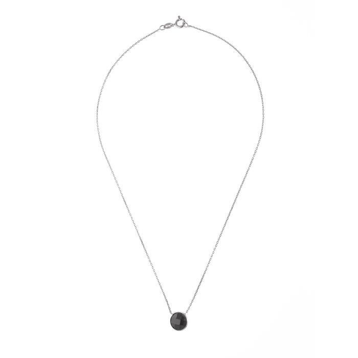 Necklace - LOLA VAN DER KEEN - Leonora - Rhodium-plated 925 Sterling Silver - Length 42 Cm - Zirconium Oxide