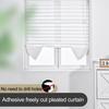 Yousheng Self-adhesive Pleated Curtain Half Blackout Windows Blinds Privacy Light Control Curtain for Balcony Bedroom Living Room RV