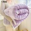 Super Soft Throw Blanket Lavender Premium Silky Flannel Fleece 3D Clouds Stylish Jacquard Lightweight Bed Blanket All Season Use
